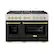 Front. ZLINE - ZLINE 48 in. 6.7 cu. ft. Freestanding Double Oven Gas Range in Stainless Steel with Black Matte Doors.