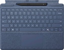 Microsoft - Surface Slim Pen (2nd Edition) and Pro Keyboard for Pro (11th Edition), Pro 9, and Pro 8 - Sapphire - Front_Zoom