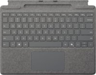Microsoft - Surface Pro Keyboard for Pro (11th Edition), Pro 9, and Pro 8 with Pen Storage - Platinum - Front_Zoom