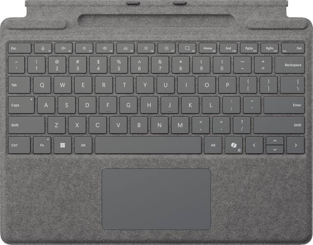 Microsoft - Surface Pro Keyboard for Pro 13" (11th Edition), Pro 9, and Pro 8 with Pen Storage - Platinum