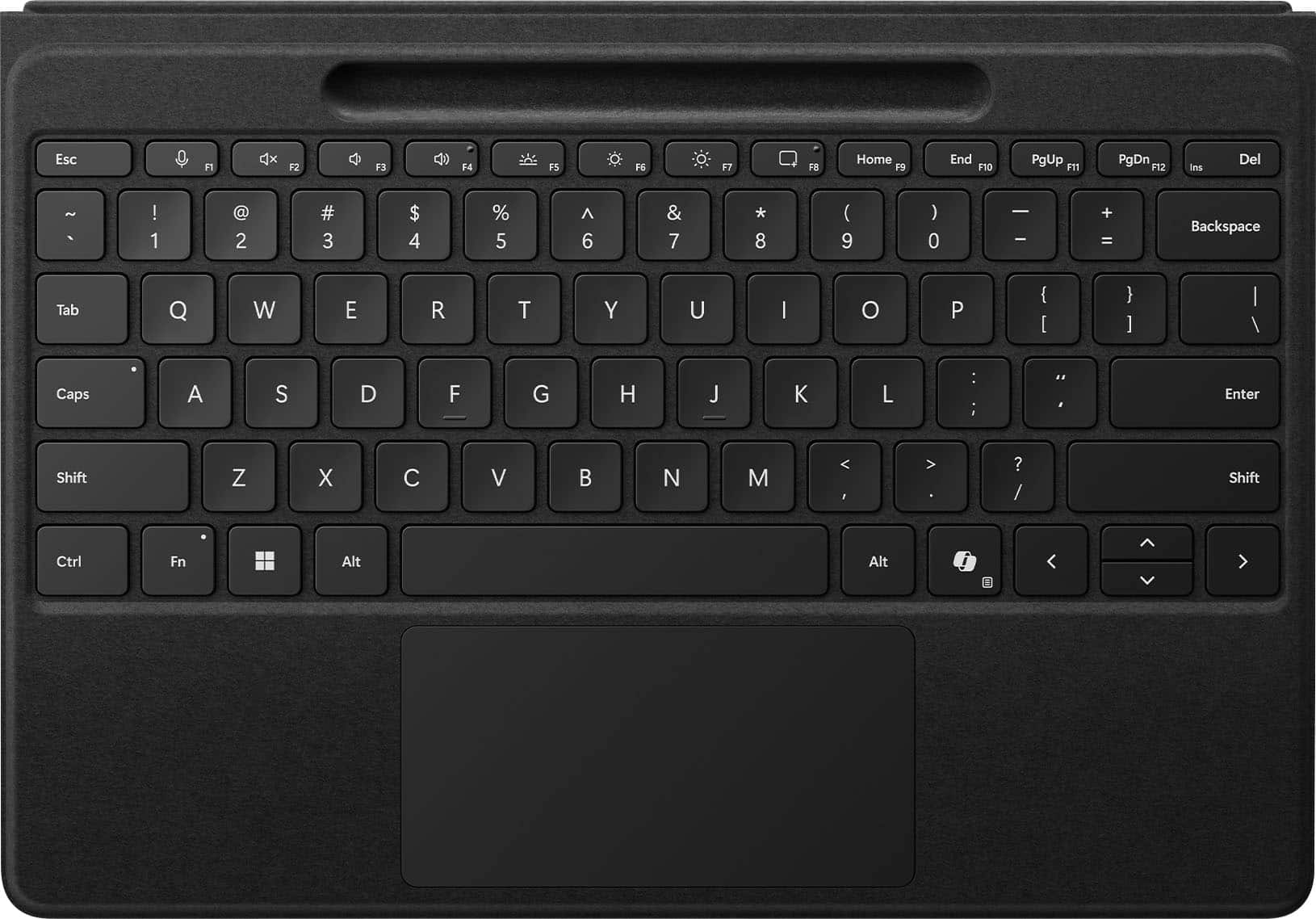 Microsoft - Surface Pro Flex Keyboard for Pro 13" (11th Edition), Pro 9, and Pro 8 with Pen Storage - Black - Front_Zoom