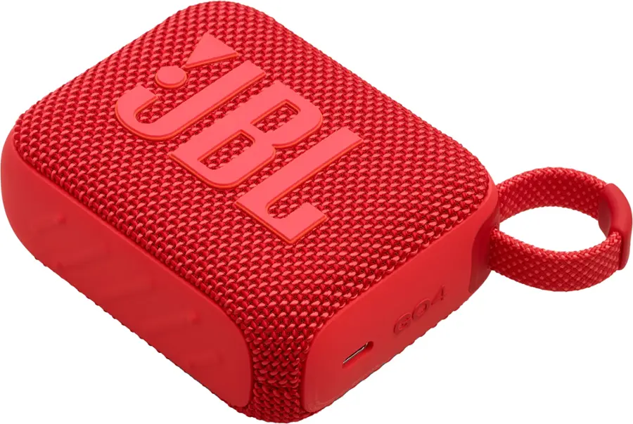 Alt View 15. JBL - Go 4 Portable Bluetooth Speaker - Red.