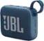 Left. JBL - Go 4 Portable Bluetooth Speaker - Blue.