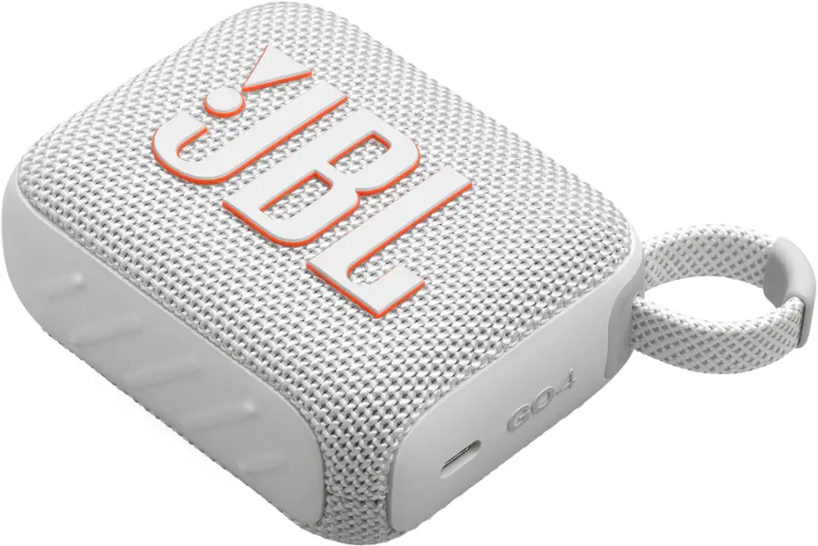 Alt View 15. JBL - Go 4 Portable Bluetooth Speaker - White.