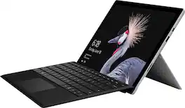 Microsoft - Geek Squad Certified Refurbished Surface Pro - 12.3" Touch-Screen - 128GB - Intel Core i5 with Black Type Cover - Platinum