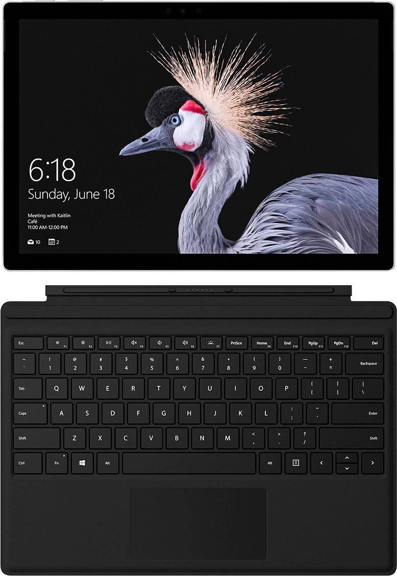 Alt View 11. Microsoft - Geek Squad Certified Refurbished Surface Pro - 12.3" Touch-Screen - 128GB - Intel Core i5 with Black Type Cover - Platinum.
