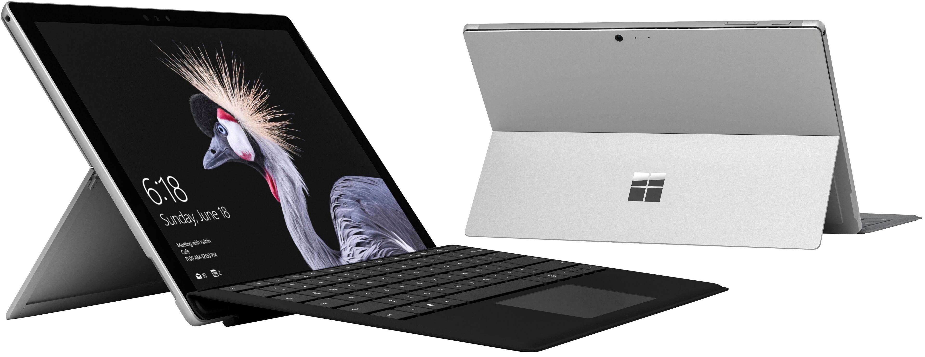Alt View 14. Microsoft - Geek Squad Certified Refurbished Surface Pro - 12.3" Touch-Screen - 128GB - Intel Core i5 with Black Type Cover - Platinum.