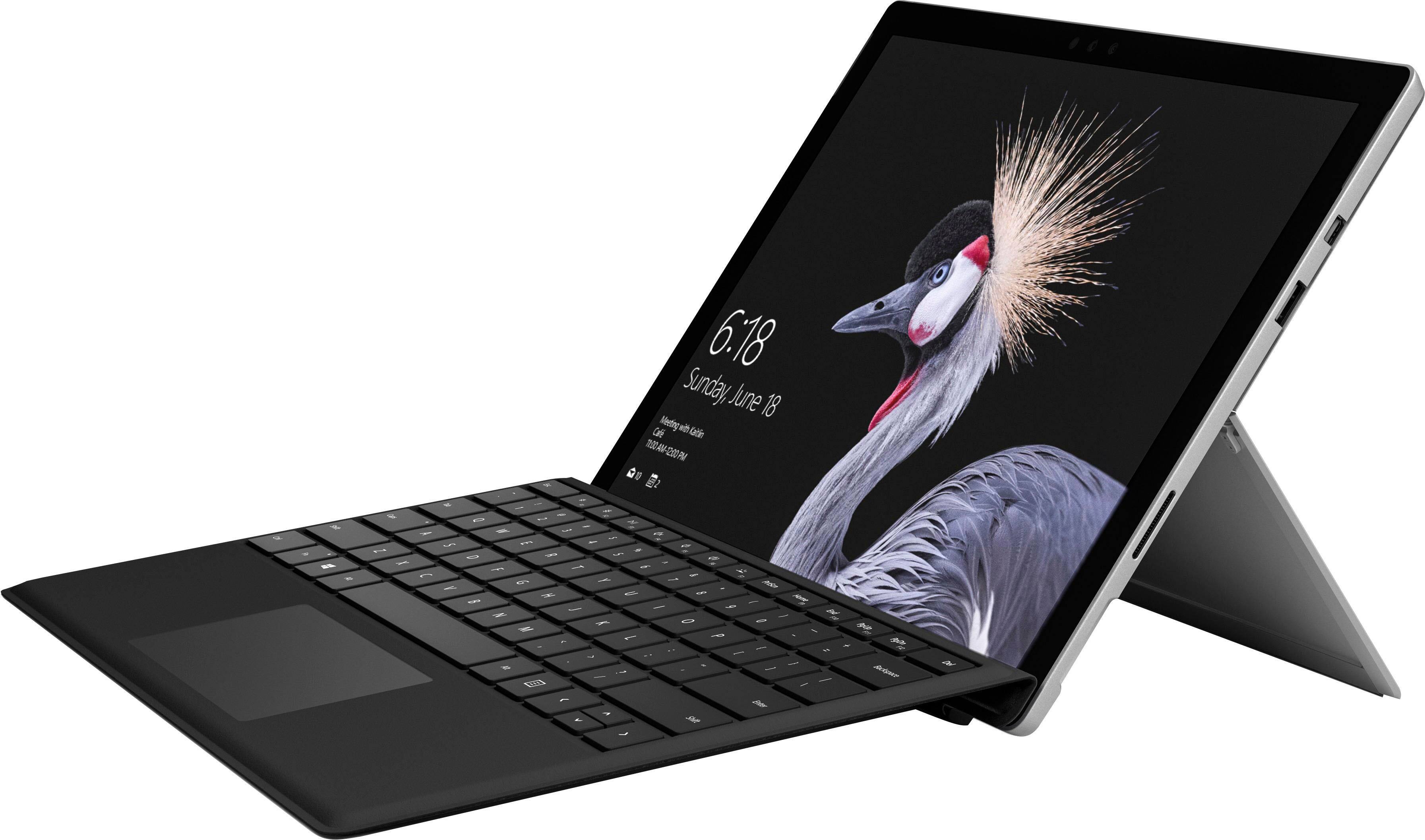 Alt View 15. Microsoft - Geek Squad Certified Refurbished Surface Pro - 12.3" Touch-Screen - 128GB - Intel Core i5 with Black Type Cover - Platinum.