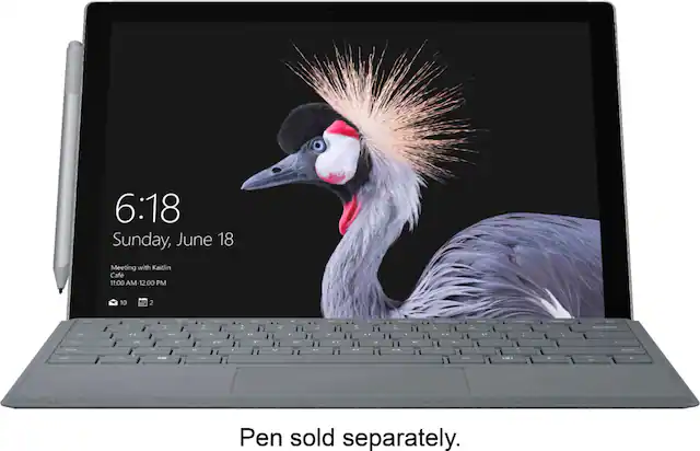 Front. Microsoft - Refurbished Surface Pro - 12.3" Touch-Screen - Intel Core i5 - 8GB Memory - 128GB SSD with Platinum Cover (Latest Model) - Silver.