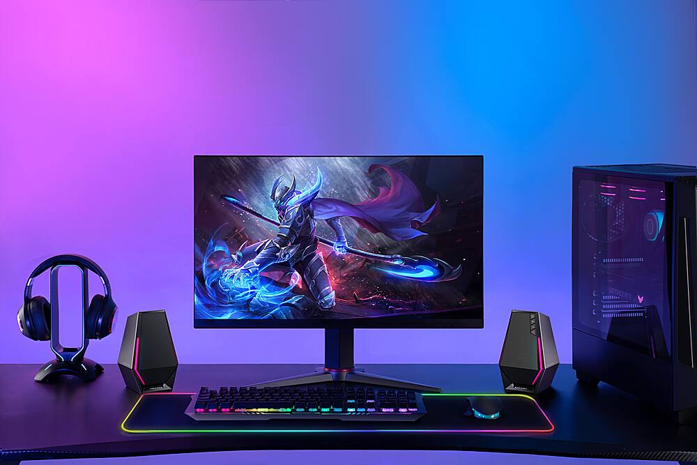 Back. Edifier - G1500 2.0 Bluetooth Gaming Speakers with RGB Lighting (2-Piece) - Black.