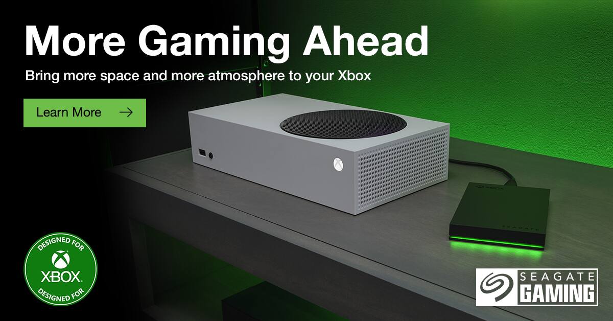 More Gaming Ahead Bring more space and more atmosphere to your Xbox Learn More 2 XDOX DESIGNED FOR SEAGATE XBOX.