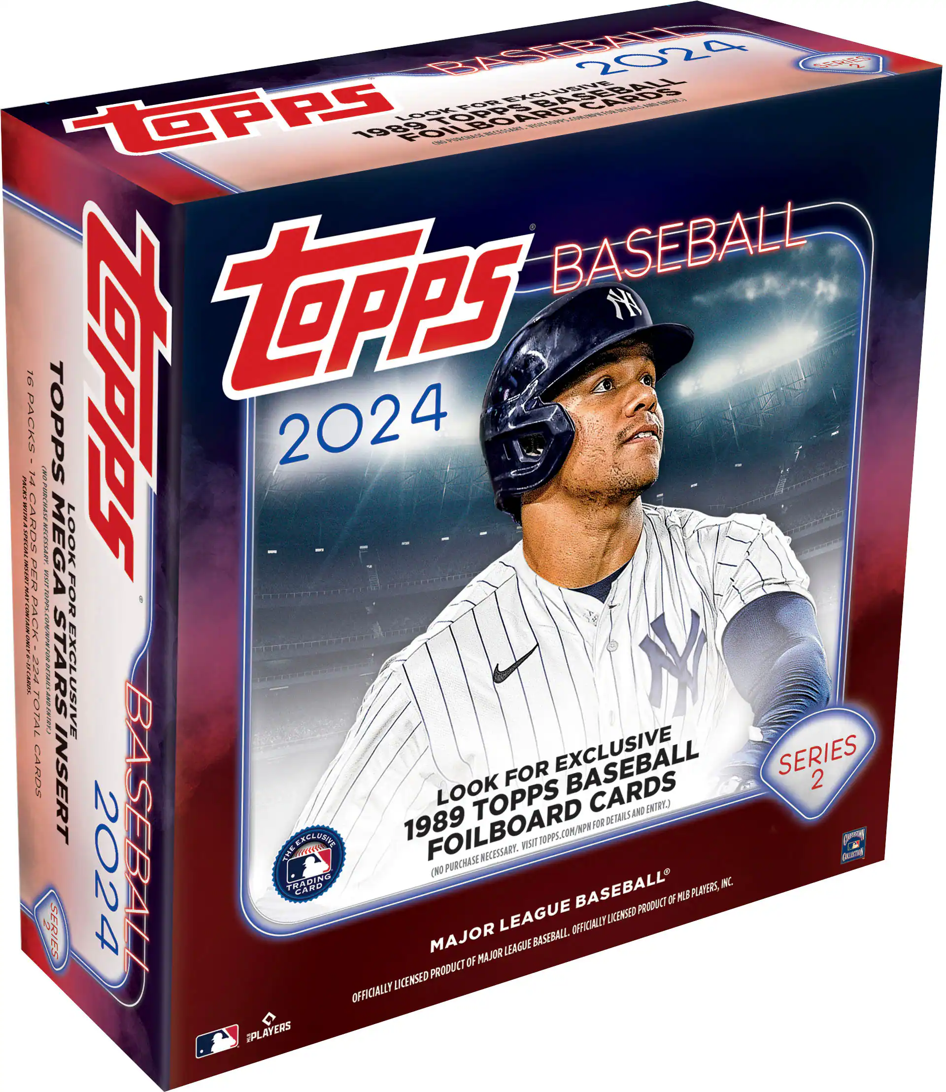 BASEBALL 2024 - VE ASAA AROS TOFR LAAKRR CRDERADAS - L 1980 LOOK - FOR EXCLUSIVE STARS INSERT LOOK FOR 2 TOPPS CARDS IN EACH BOX. TOPPS BASEBALL MEGA BOXES INCLUDE ONE AUTOGRAPHED CARD PER BOX. TOPPS.COM OFFICIALLY LICENSED MAJOR LEAGUE BASEBALL PRODUCT.