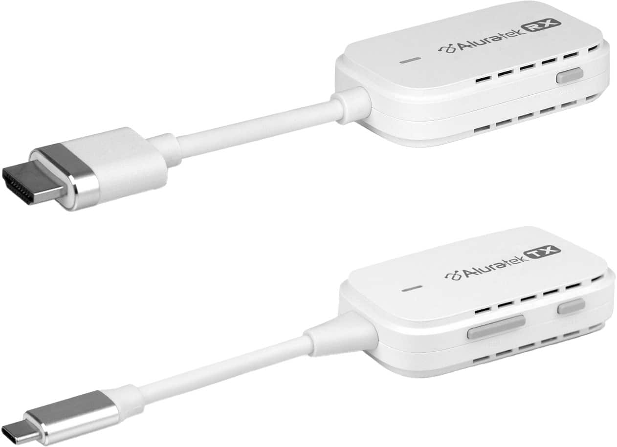 Aluratek - Streamcast Mobile Wireless USB-C to HDMI Transmitter and Receiver - White - Front_Zoom