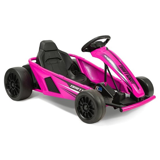Front. Hyper - Drifting Go Kart Electric Ride On w/ 9 MPH Max Speed - Pink.