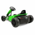 Angle. Hyper - Drifting Go Kart Electric Ride On w/ 9 MPH Max Speed - Green.
