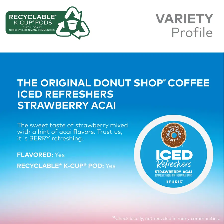 Alt View 15. The Original Donut Shop - DS ICED Refreshers Straw Acai, 20ct.