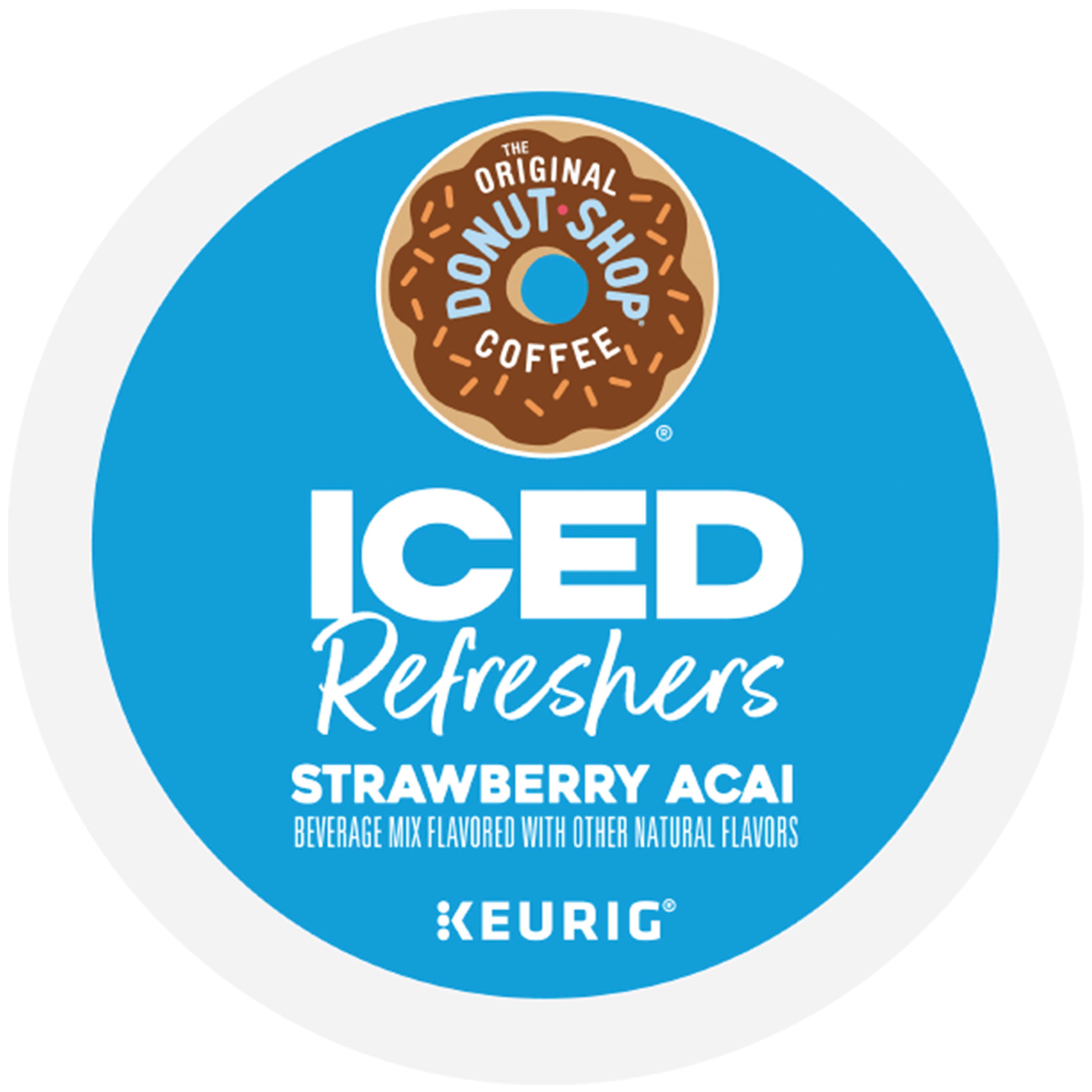 Left View: The Original Donut Shop - DS ICED Refreshers Straw Acai, 20ct