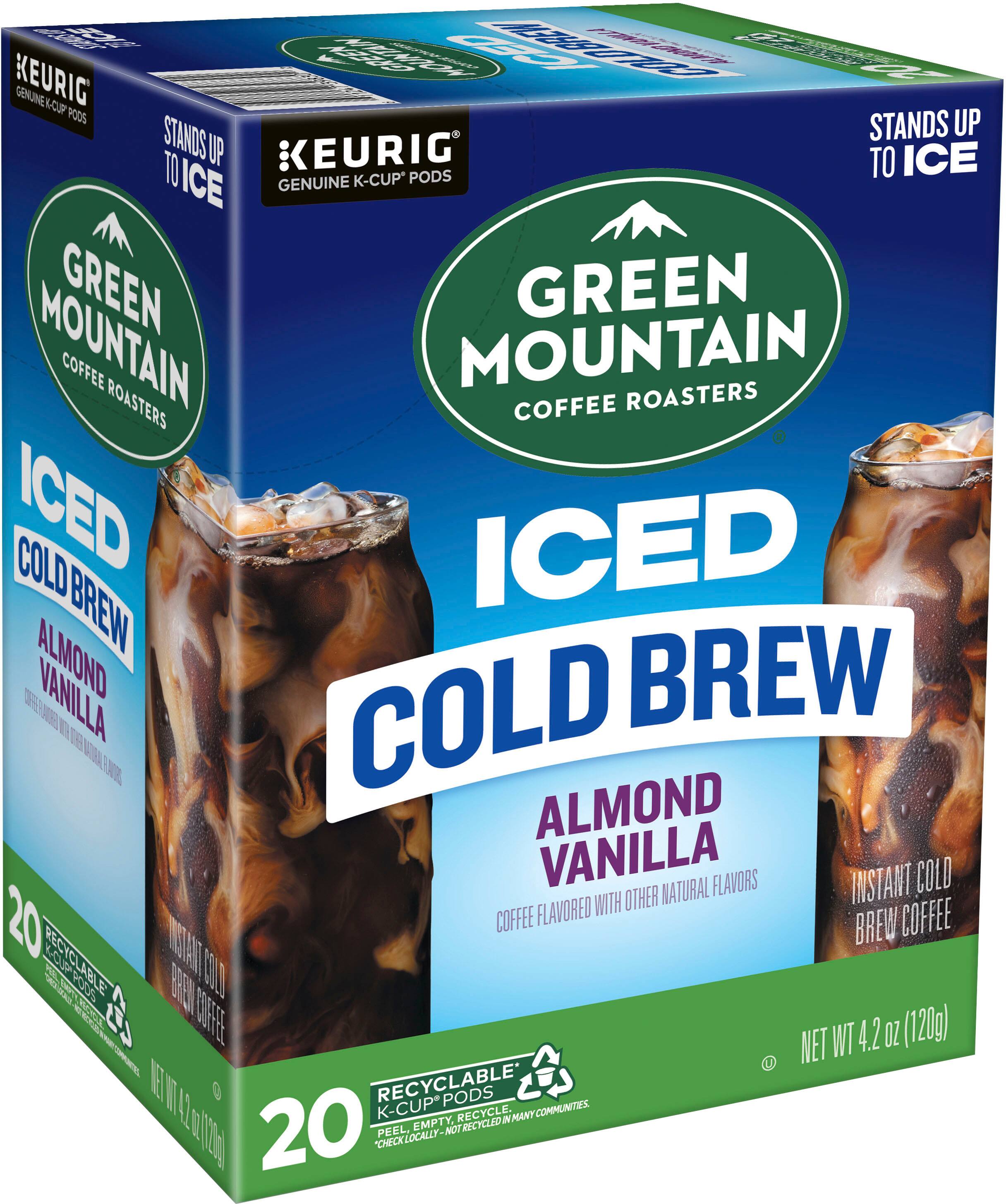 Left View: Green Mountain Coffee - GM  ICED Almond Vanilla Cold Brew, 20ct