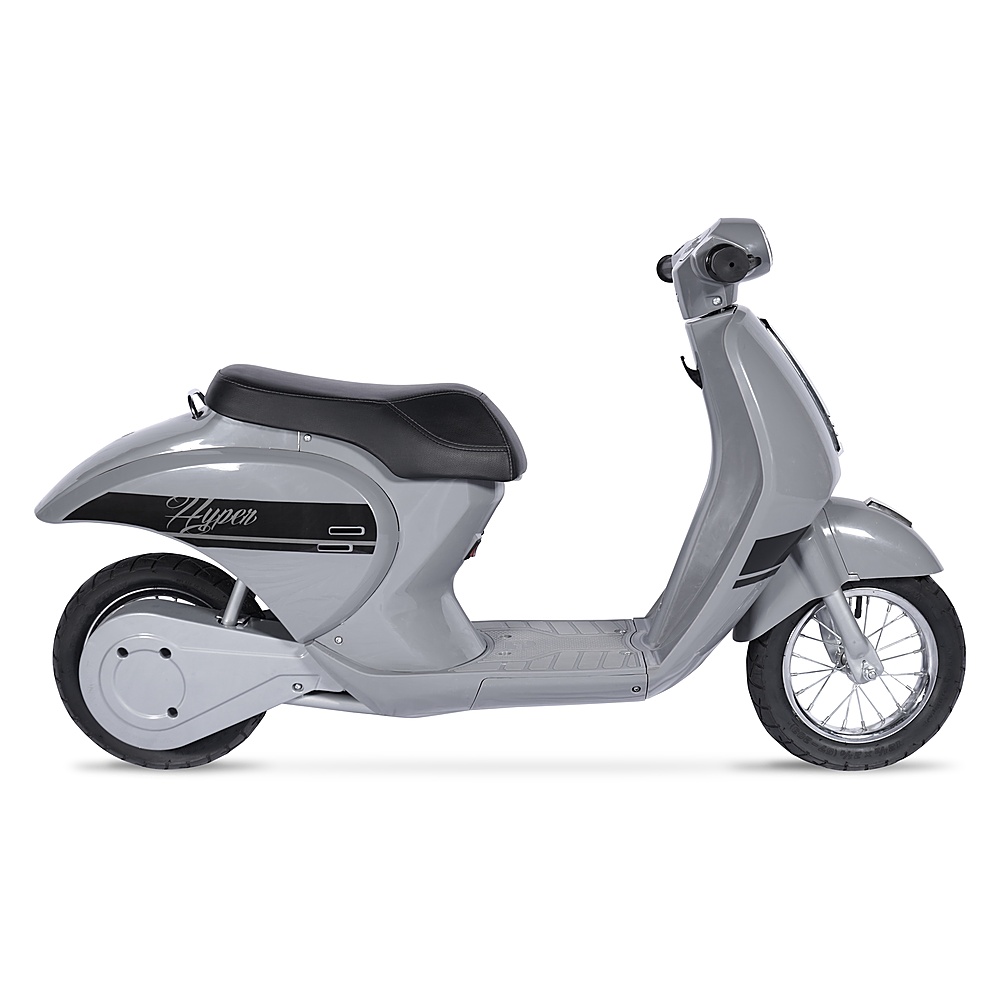 Angle View: Hyper - Retro Scooter, Powered Ride-on with Easy Twist Throttle and 14MPH Max Speed - Silver