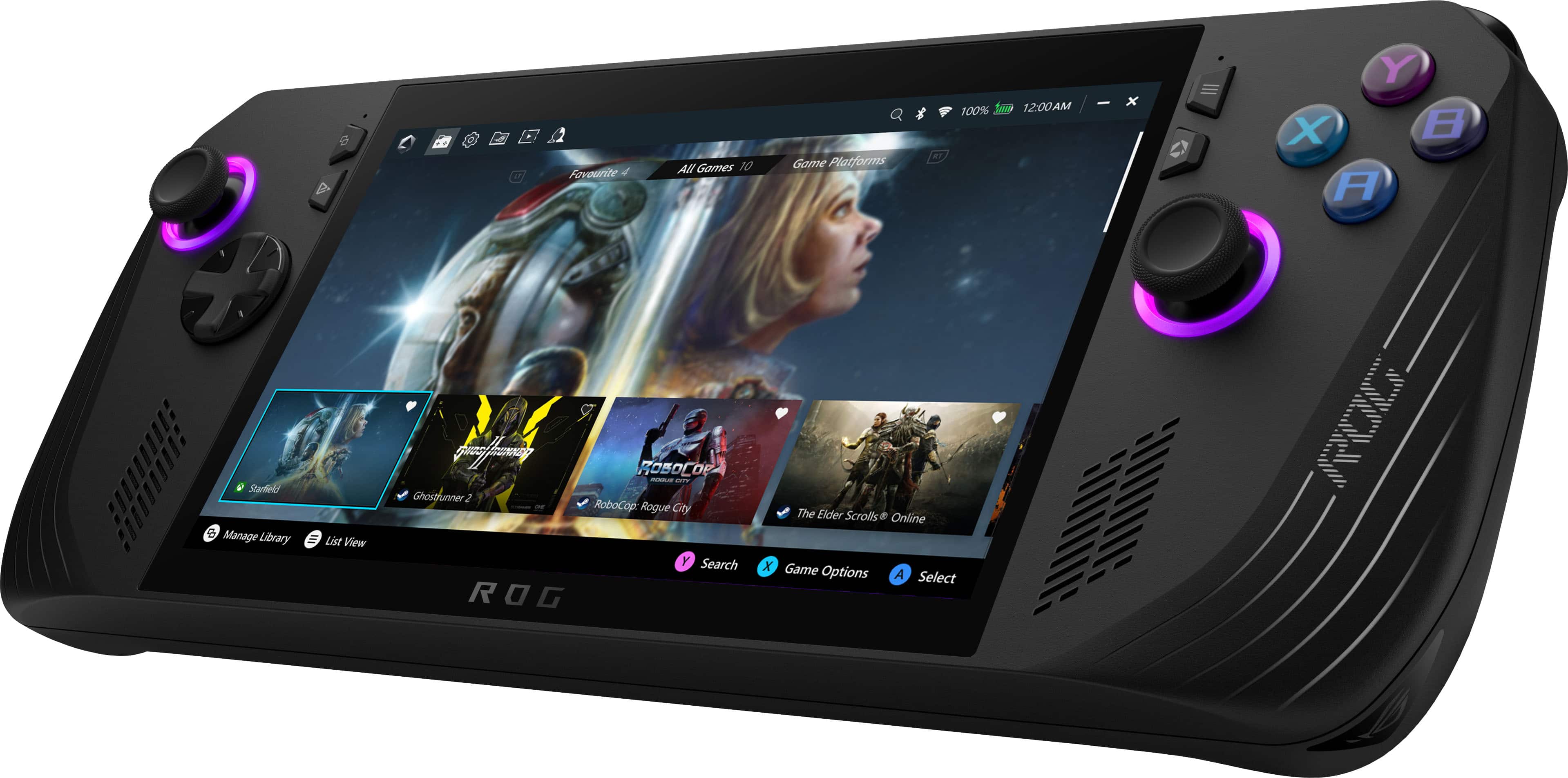 ROG Ally X 7" 120Hz FHD 1080p Gaming Handheld - AMD Ryzen Z1 Extreme Processor - 24GB with 1TB SSD - Windows - Front_Zoom
