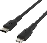 Belkin - BoostCharge USB-C to Lightning Cable 3.3ft - Black - Front_Zoom