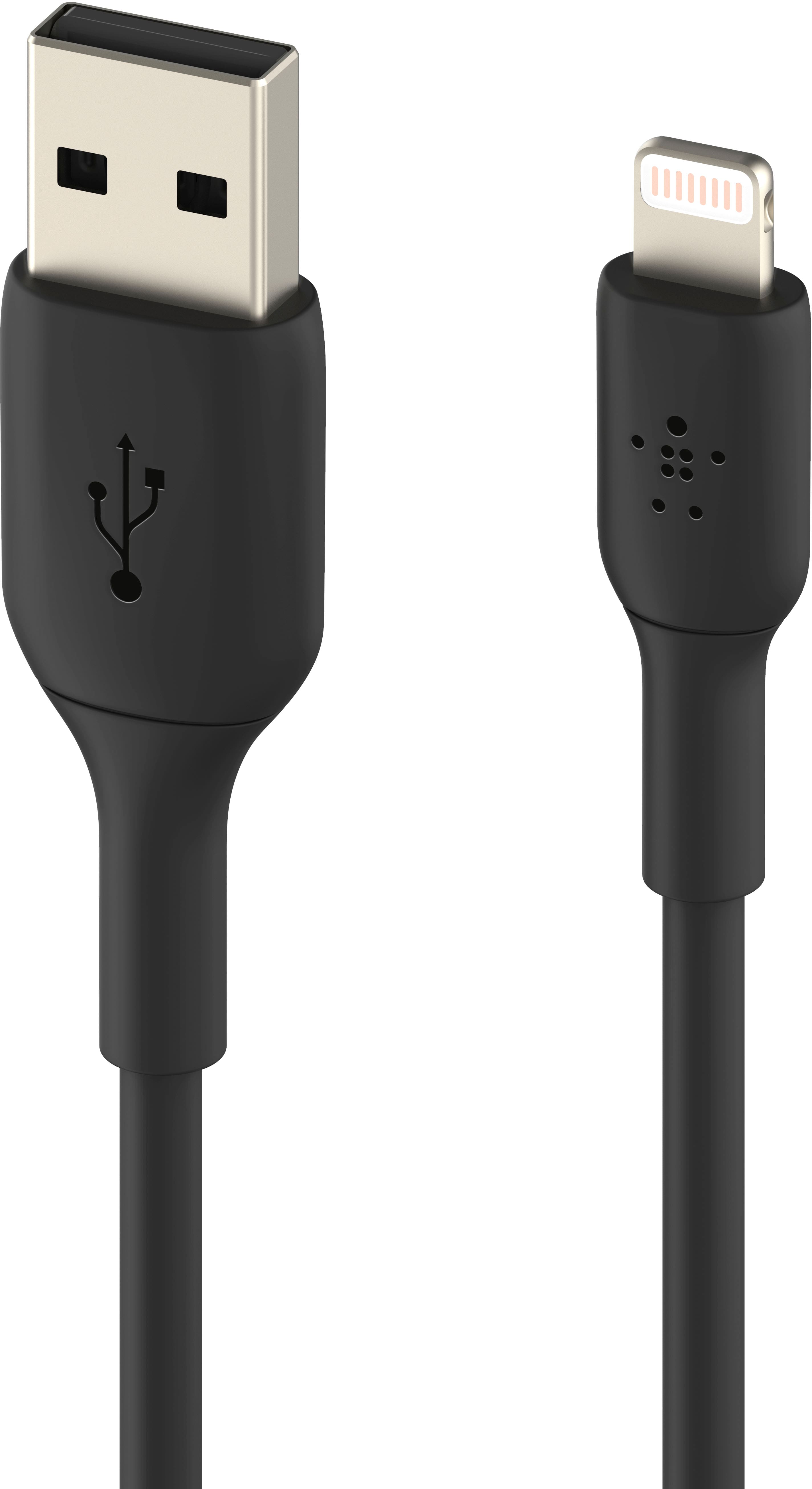 Alt View 1. Belkin - BoostCharge Lightning to USB-A Cable 3.3ft - Black.