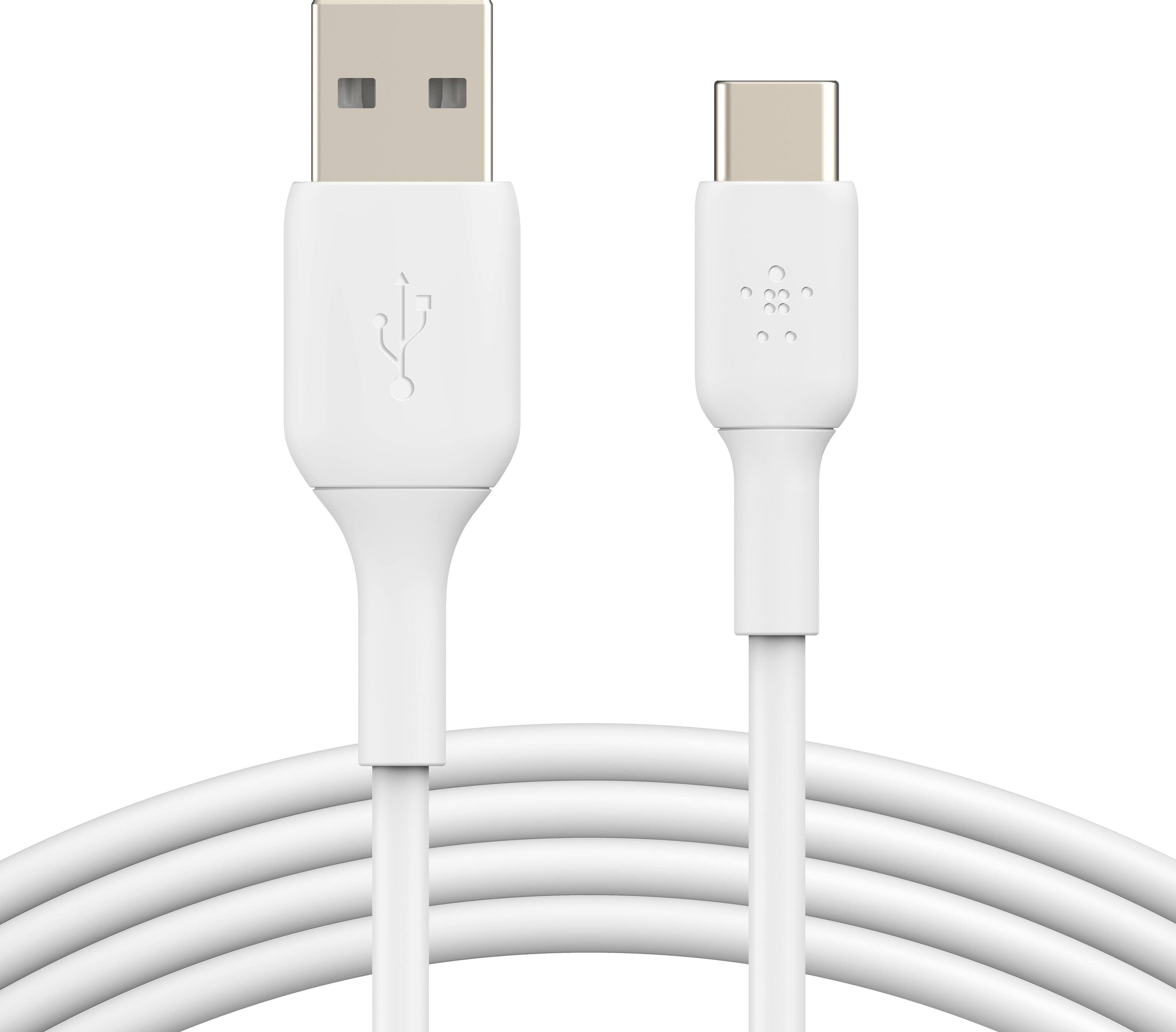 Left. Belkin - BoostCharge USB-C to USB-A Cable 3.3ft - White.