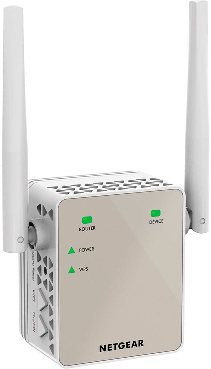 The image features a Netgear router device with two antennas on top. The device is a combination of a router and a modem, providing both functions in a single unit. The router is designed to connect multiple devices to the internet, while the modem is responsible for converting the internet signal into a format that can be used by the router. The Netgear device is a popular choice for home and small office networks due to its reliability and ease of use.