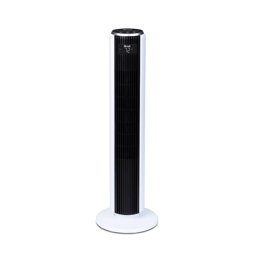Front. Levoit - Classic 36-Inch Smart Tower Fan - Black.