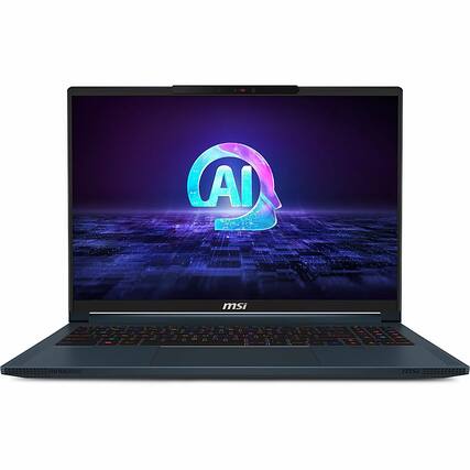 Front. MSI - Stealth 16 AI Studio A1V 16" 240 Hz Gaming Laptop 2560 x 1600 (QHD+) - Intel Core Ultra 9 185H with 32GB Memory - Star Blue, Blue.