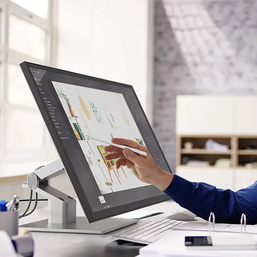 Alt View 25. Alogic - Clarity Max Touch 32" UHD 4K Monitor with USB-C Power Delivery, Webcam, Touch Screen, 4k Monitor, & 65W Power Delivery - Black.