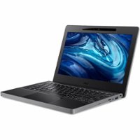 Acer - TravelMate B3 Spin 11 B311R-33 2-in-1 11.6" Touch Screen Laptop - Intel with 8GB Memory - 128 GB SSD - Black - Angle_Zoom