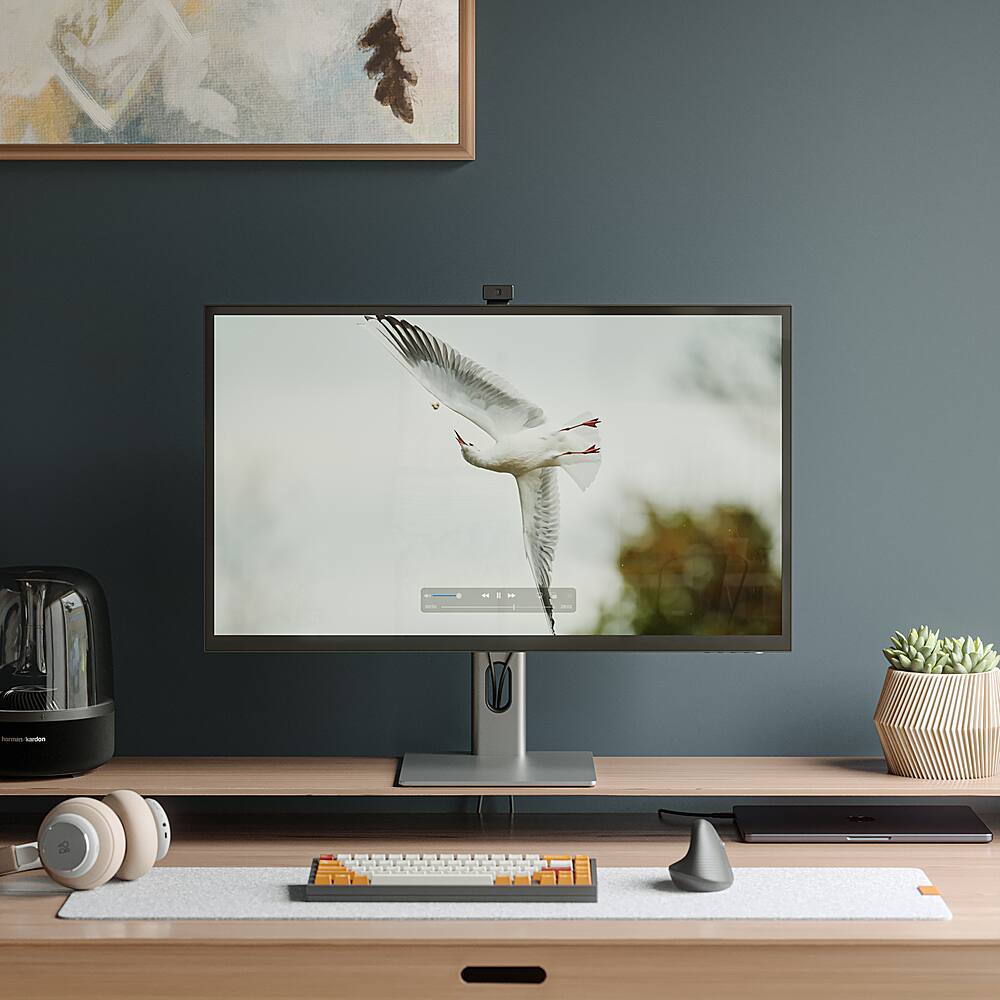 Alt View 17. Alogic - Clarity Max Pro 32" 60 Hz UHD 4K Monitor with USB-C,  65W Power Delivery and 8MP Smart Webcam - Silver, Black, Multicolor.