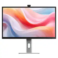 Front. Alogic - Clarity Max Pro 27" 60 Hz UHD 4K Monitor with USB-C, 65W Power Delivery and 8MP Smart Webcam - Black.