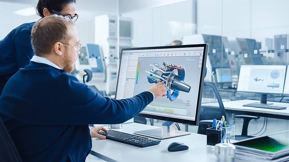 Alt View 23. Alogic - Clarity Max Touch 27" UHD 4K Monitor with USB-C Power Delivery, Webcam, Touch Screen, 4k Monitor, & 65W Power Delivery - Black.