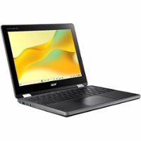 Acer - Chromebook Spin 512 R856TN 2-in-1 12" Touch Screen Laptop - Intel with 8GB Memory - 64 GB eMMC - Shale Black, Black - Angle_Zoom