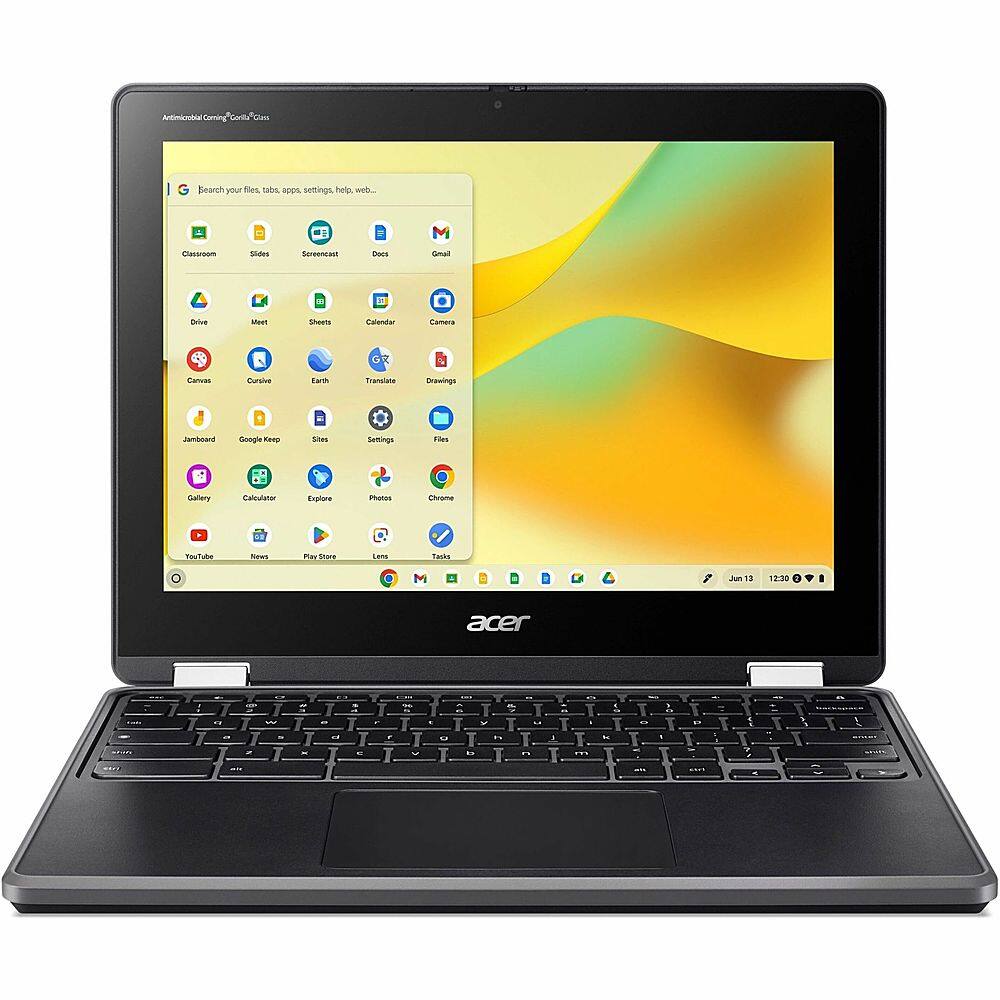Alt View 16. Acer - Chromebook Spin 512 R856TN 2-in-1 12" Touch Screen Laptop - Intel with 8GB Memory - 64 GB eMMC - Shale Black, Black.