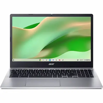 Angle. Acer - Chromebook 315 15.6" Laptop - Intel with 4GB Memory - 64 GB eMMC - Silver.
