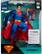 The image features a Superman action figure from the DC Direct line by McFarlane Toys. The figure is posed in a dynamic stance, ready to take action. The packaging is clear, allowing the viewer to see the detailed design of the figure. The figure is based on the iconic Superman character created by artist and writer, Jim Lee.