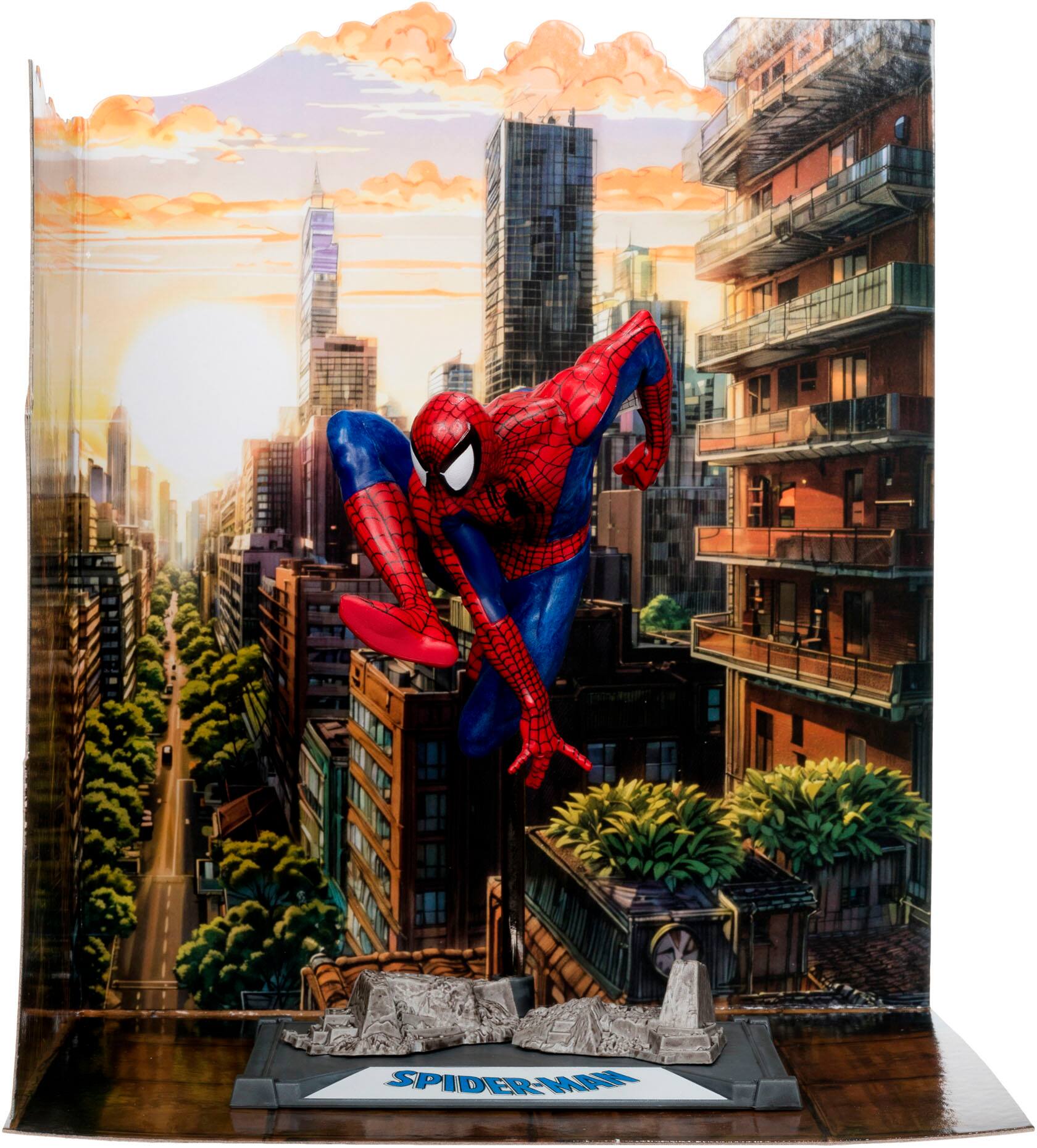 McFarlane Toys - Marvel Spider-Man 1:10th Scale 3.6" Posed Figure with Scene (Spider-Man #6)