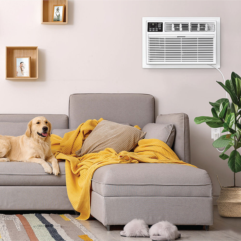 Angle View: Whirlpool - 8,000 BTU Through the Wall Air Conditioner - White