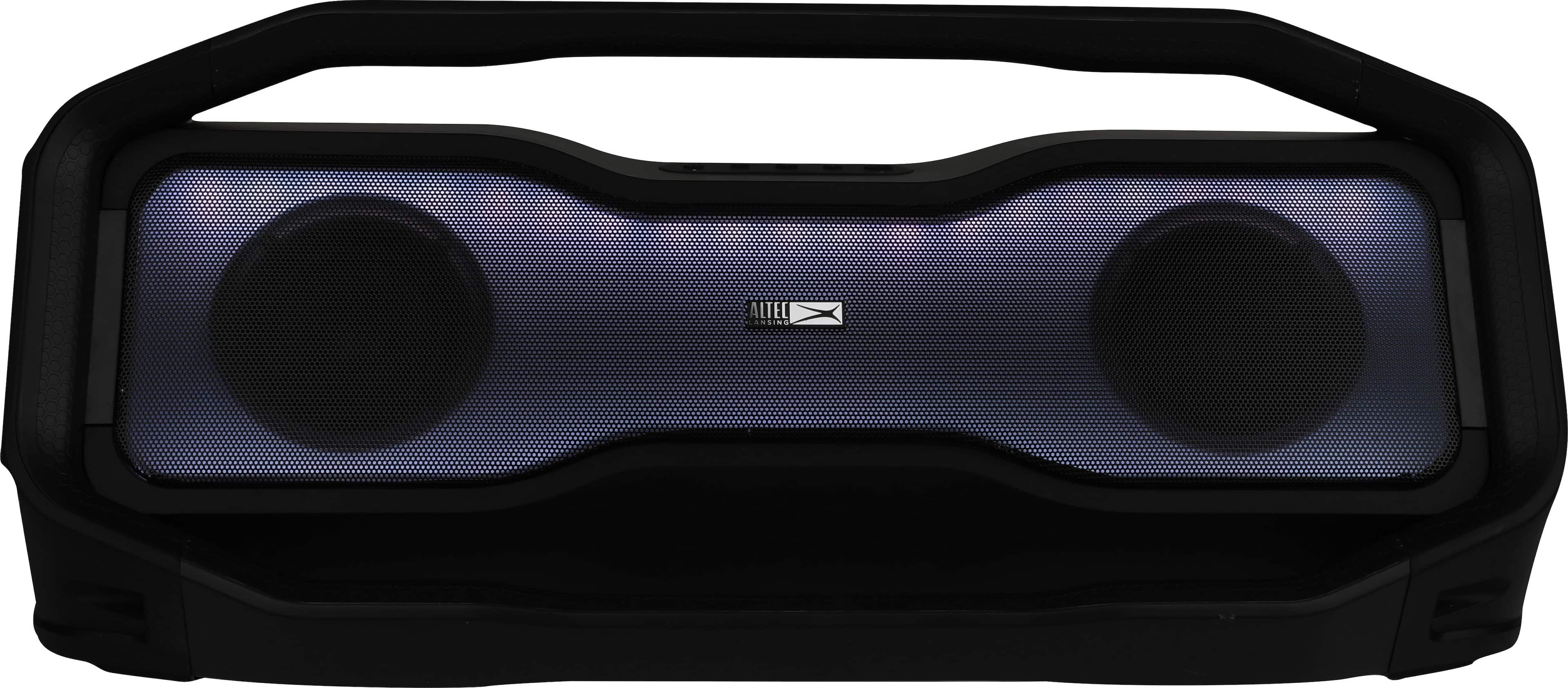 Altec Lansing - Bluetooth RockBox XL 2.0 EverythingProof Party Portable Speaker with Just Ask Voice Assistant and LED Lights - Black - Front_Zoom