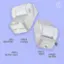 The image features two HP paper cutters with a green LED indicator. The paper cutters have a USB-C port and a power button. They are designed for easy use and efficient cutting of paper.