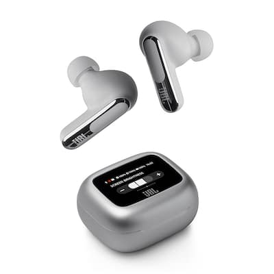 JBL Live Beam 3 True Wireless Noise Cancelling Earbuds 2024 Silver JBL Live Beam 3 True Wireless Noise Cancelling Earbuds 2024 Silver