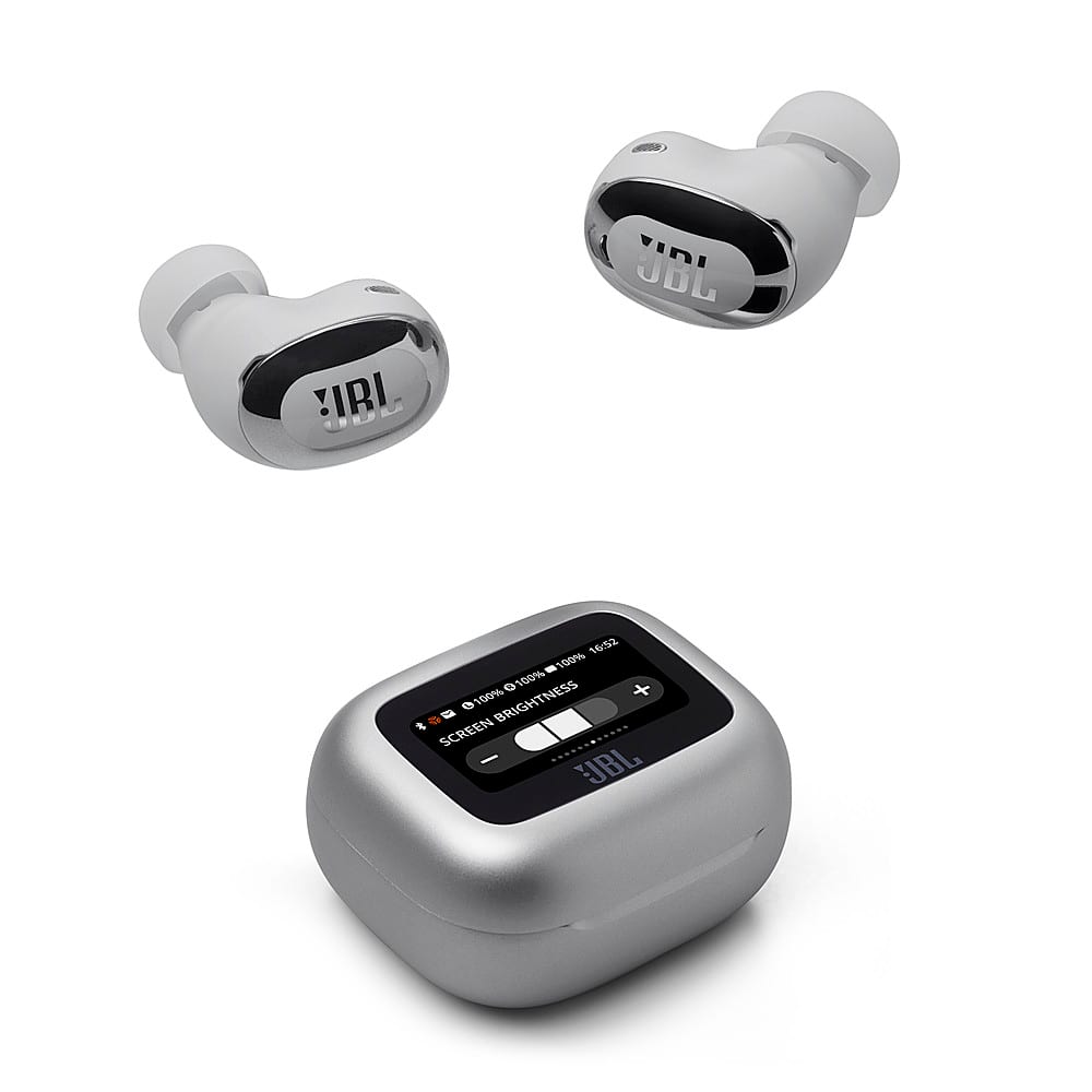 The image features a pair of white earbuds and a small electronic device. The earbuds are placed on top of the device, which has a screen displaying the time. The device is likely a music player or a smartphone, as it is connected to the earbuds. The earbuds are designed for comfortable listening and are compatible with the device.