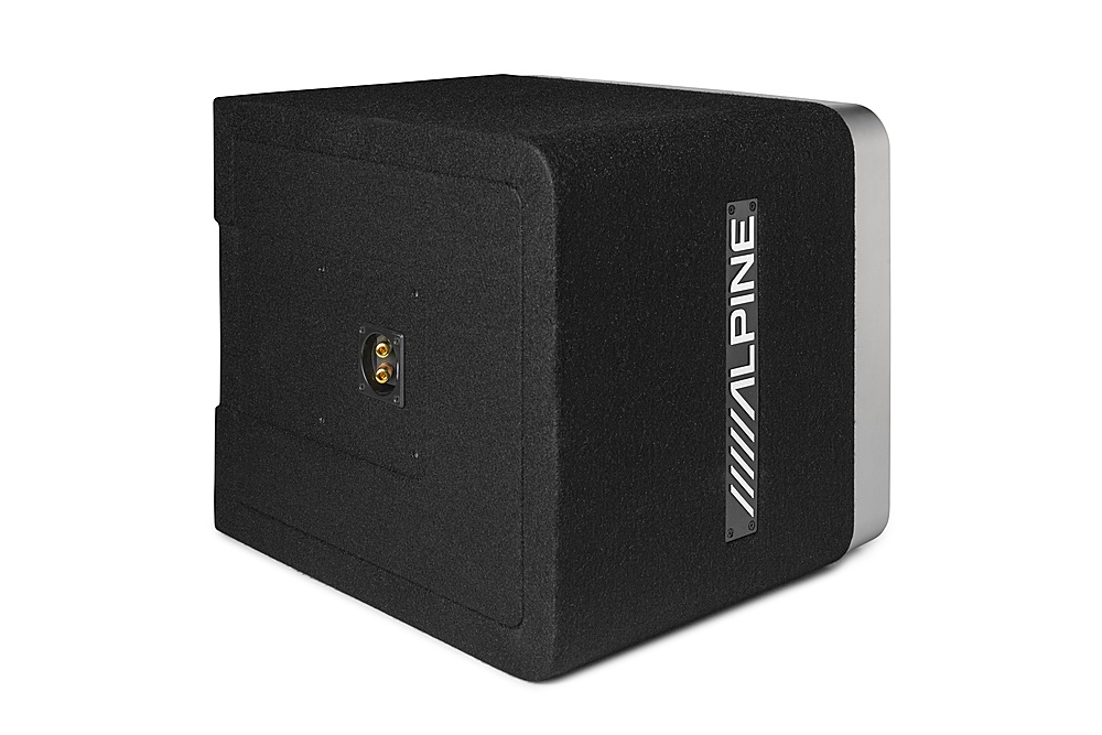 Back. Alpine - Halo S-Series Single 12" Dual Voice Coil 2-Ohm Preloaded Subwoofer Enclosure with ProLink - Black.