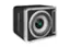 The image features a large subwoofer speaker with a silver and black color scheme. The speaker is placed on a white background, making it stand out prominently. The speaker is designed to provide an enhanced audio experience, particularly for bass sounds. The subwoofer is likely used in a home theater system or a sound system for music enthusiasts.