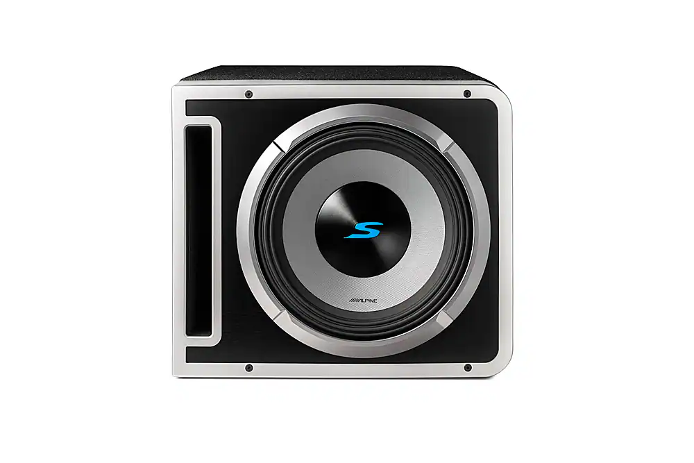Alpine - Halo S-Series Single 12" Dual Voice Coil 2-Ohm Preloaded Subwoofer Enclosure with ProLink - Black