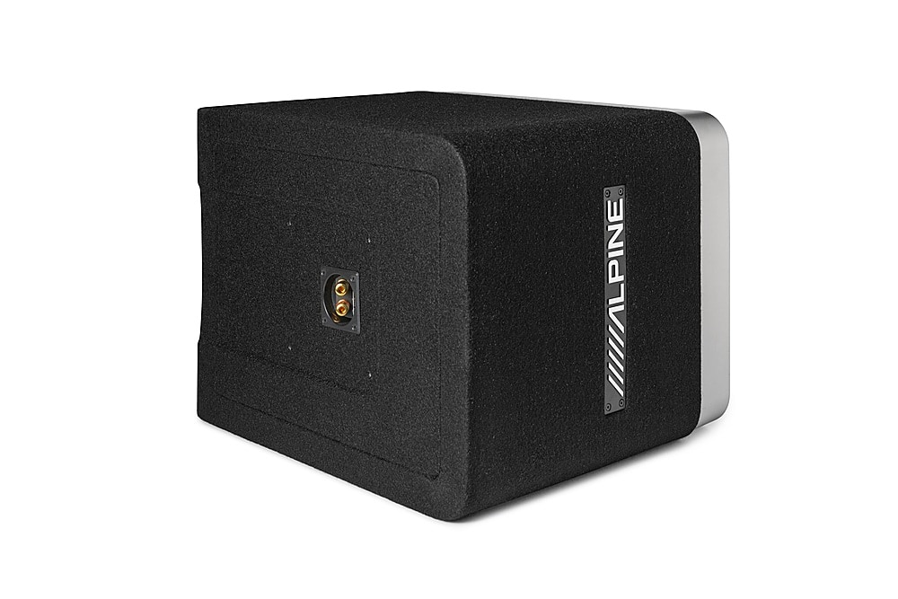 Back View: Alpine - Halo S-Series Single 10" Dual Voice Coil Preloaded Subwoofer Enclosure with ProLink - Black