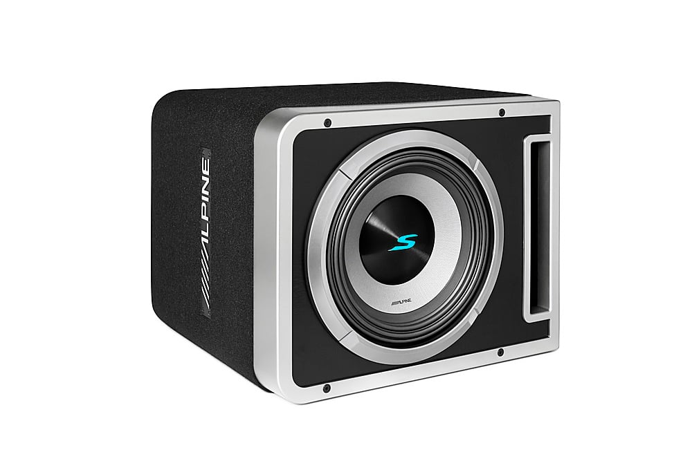 Angle View: Alpine - Halo S-Series Single 10" Dual Voice Coil Preloaded Subwoofer Enclosure with ProLink - Black